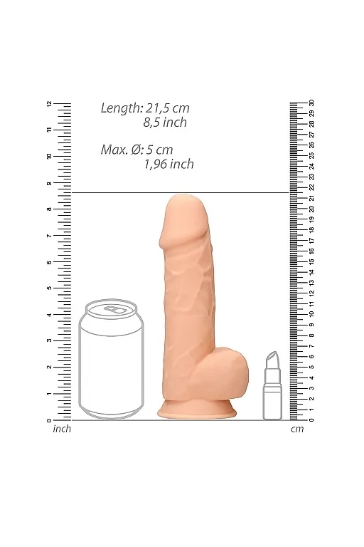 фаллоимитатор silicone dildo with balls - 21,6 см. в Воронеже