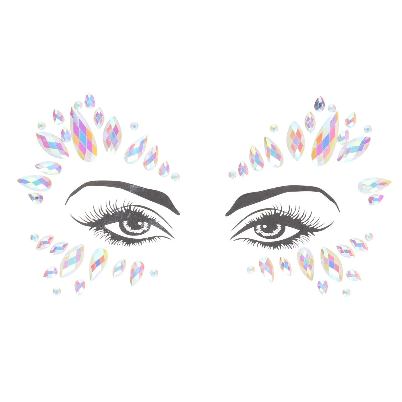 декоративное украшение (камни) на клеевой основе body jewelry stickers - face - glow in the dark - o в Воронеже