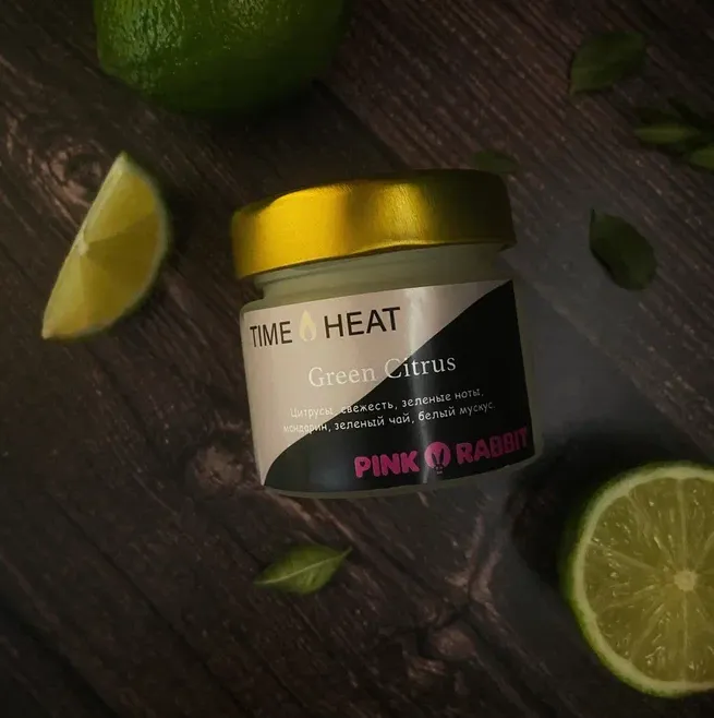свеча ароматическая time heat "зеленый цитрус" в Воронеже