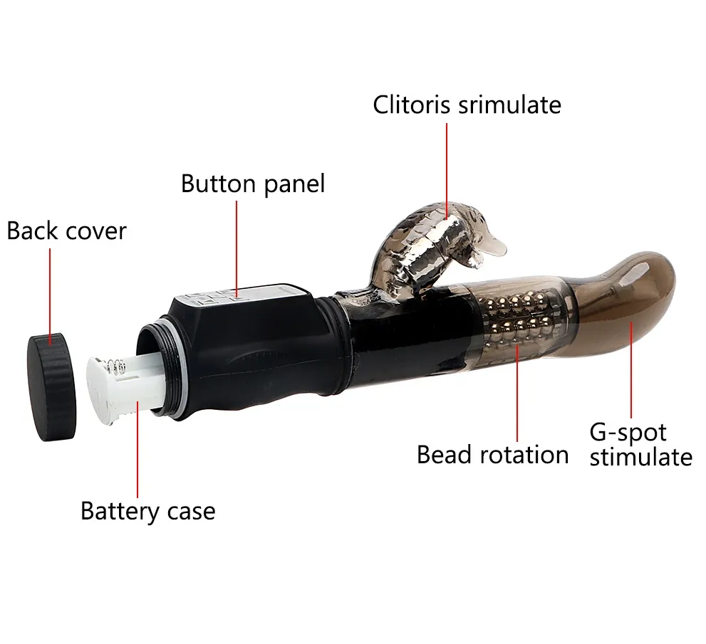 виброкомпьютер черный с изогнутой головкой и двухсторонней ротацией 47049-mm в Воронеже