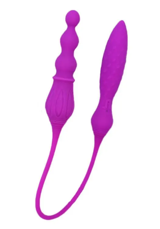 вибратор adrien lastic 2х со сменными насадками, фиолетовый в Воронеже