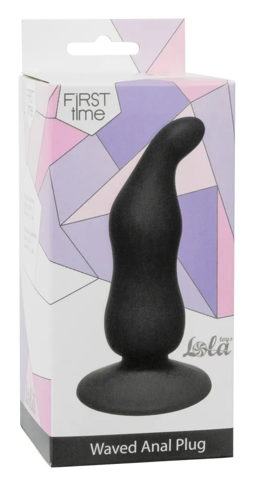 анальная пробка waved anal plug black 4104-03lola в Воронеже