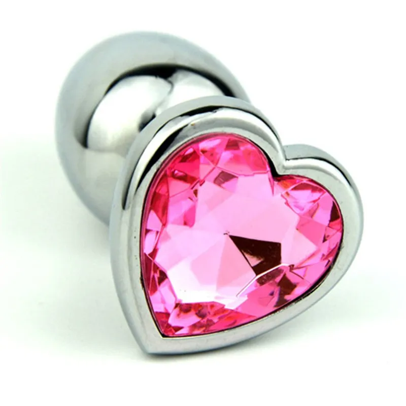 анальная пробка сердечком светло-розовый страз 8х3,5см 47140-1mm в Воронеже