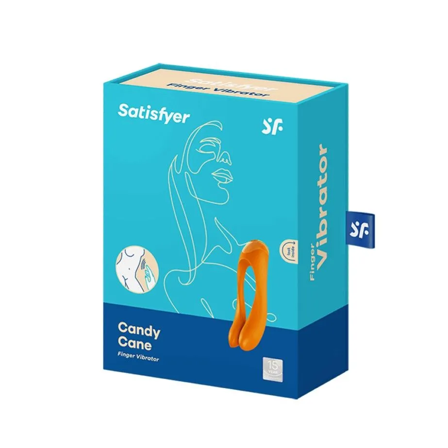 мини-вибратор на палец satisfyer candy cane, оранжевый в Воронеже