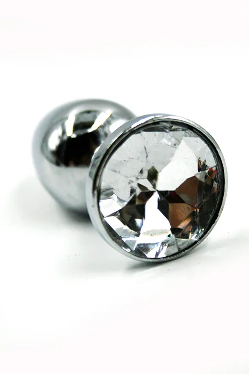 Анальная пробка "Small" хромированная clear