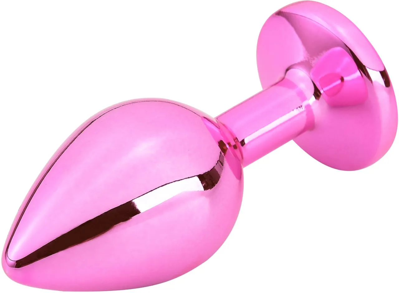 розовая алюминивая анальная пробка medium в Воронеже