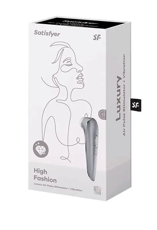 вибро-вакуумно-волновой стимулятор satisfyer high fashion, серебристый в Воронеже