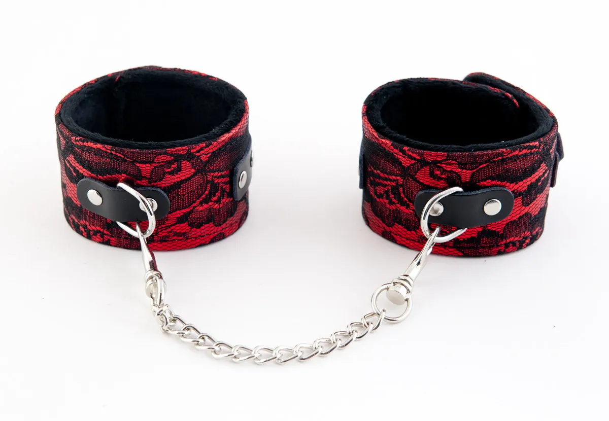 кружевные поножи toyfa marcus, красный, 46 см. в Воронеже