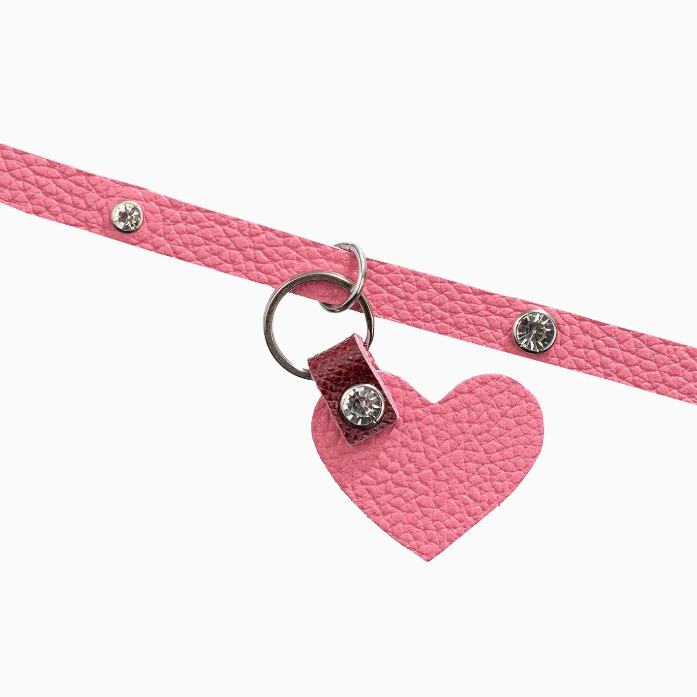 чокер со стразами и съёмным сердцем, розовый в Воронеже