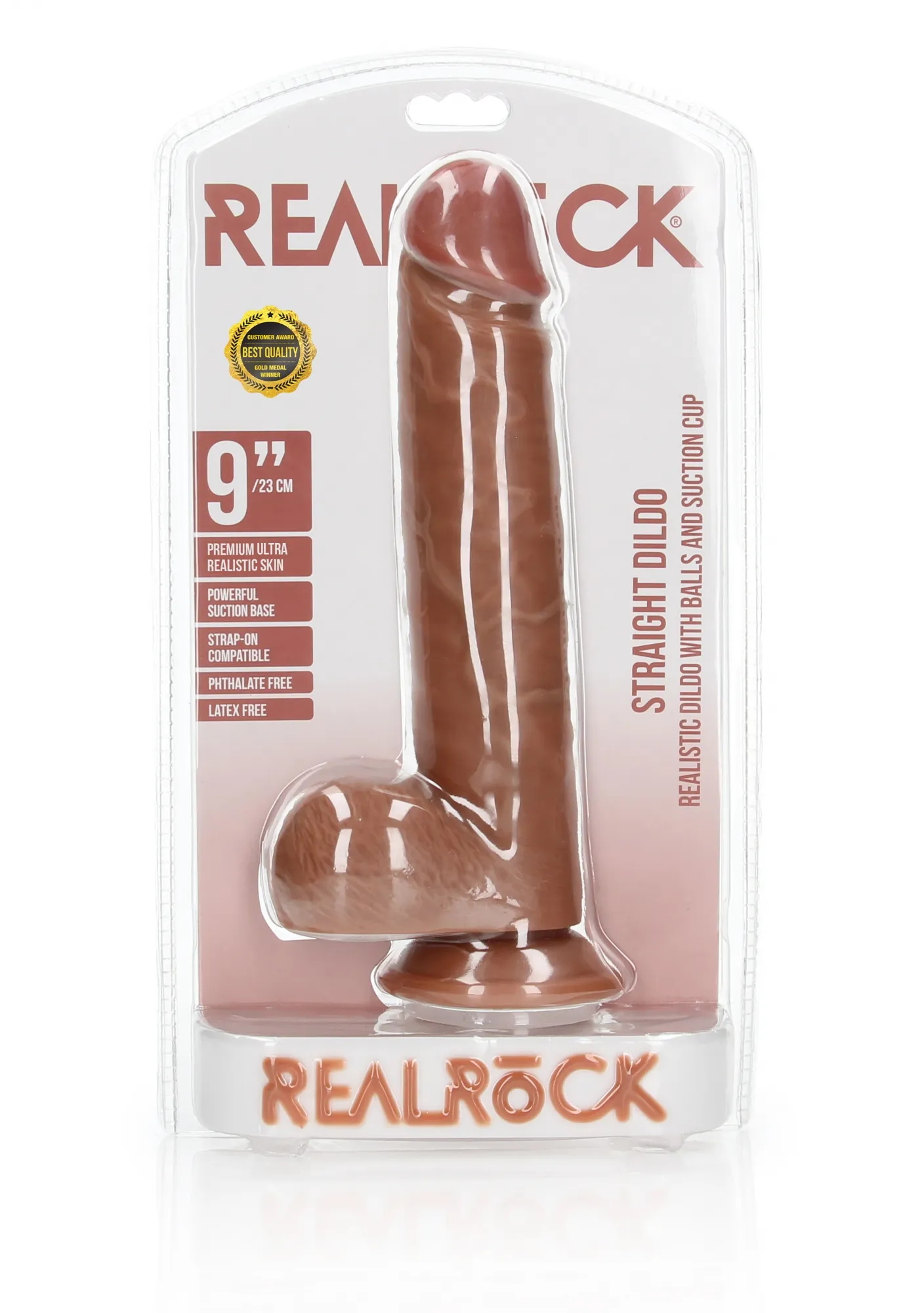 Фалоимитатор Straight Realistic Dildo  Balls  Suction Cup - 9''/ 23 cm