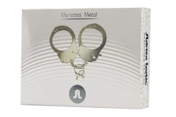 наручники декоративные adrien lastic metallic handcuffs, серебристые в Воронеже