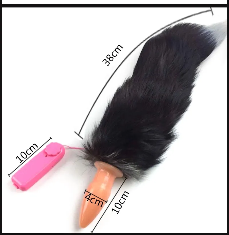 анальная вибропробка с хвостом "silver fox" 47016 в Воронеже