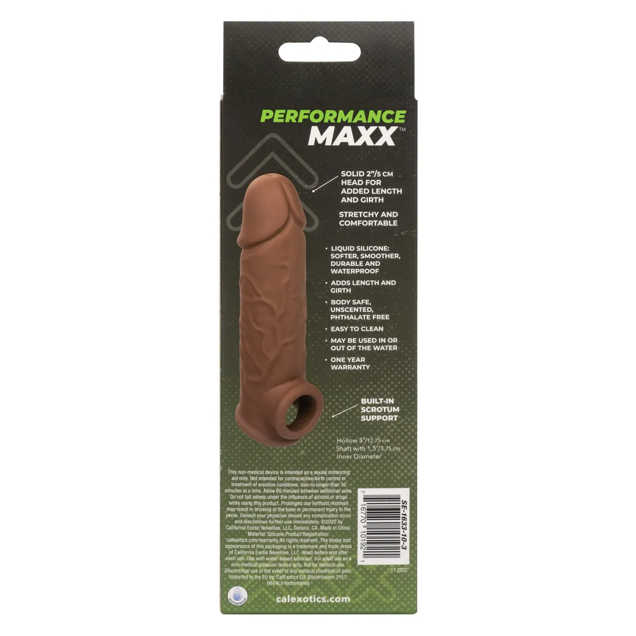 увеличивающая насадка на член performance maxx™ life-like extension (17,75 х 3,75 см.) коричневая в Воронеже