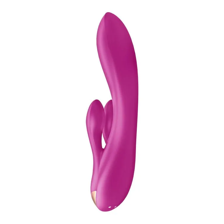 вибратор-кролик satisfyer double flex с двумя клиторальными отростками (фиолетовый) в Воронеже