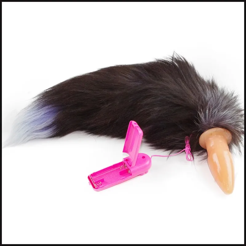 анальная вибропробка с хвостом "silver fox" 47016 в Воронеже