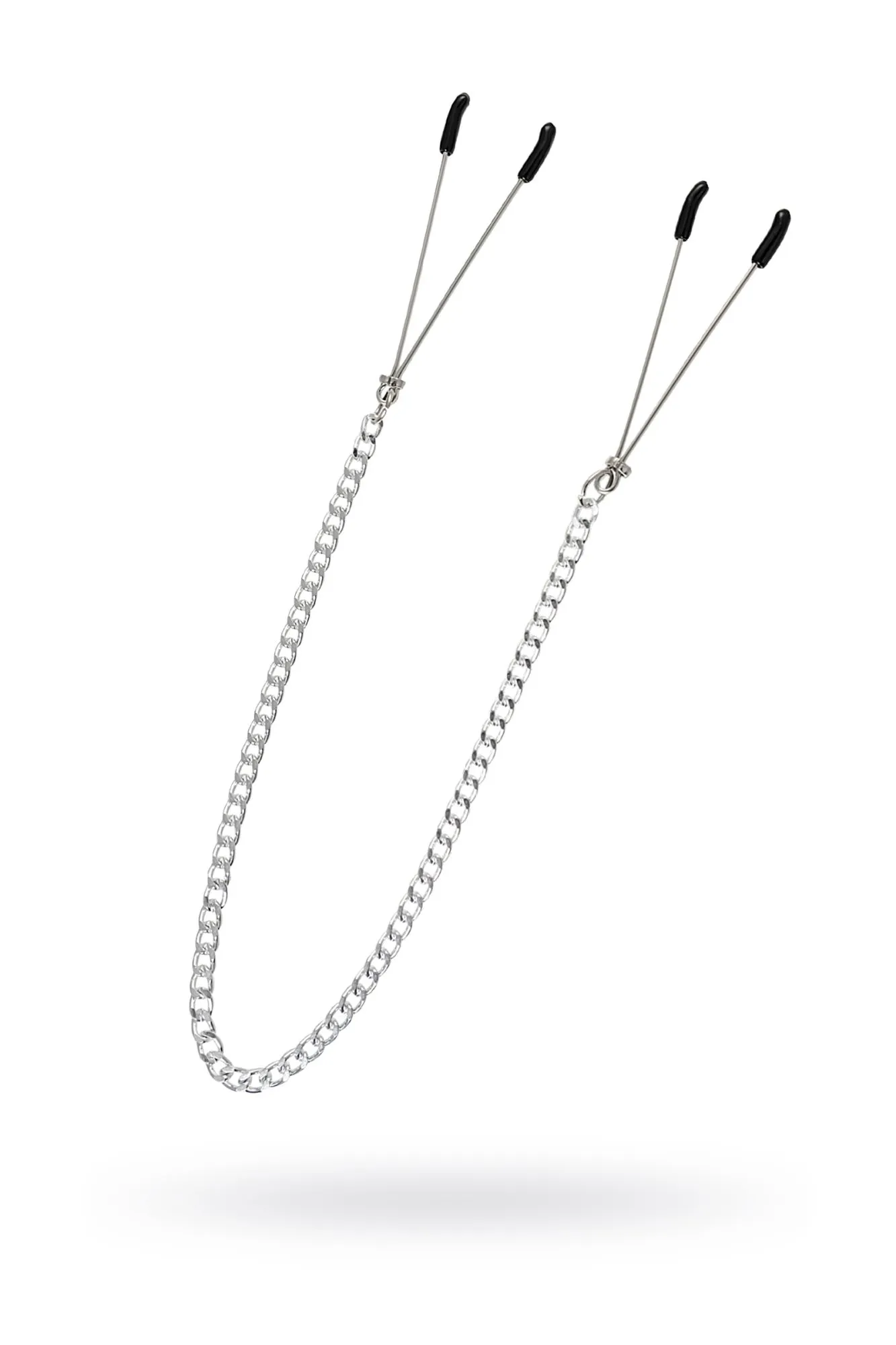 зажимы на соски pecado bdsm, «вилки», на цепочке, металл, серебро в Воронеже