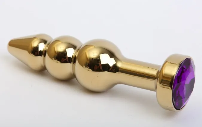 пробка металл фигурная елочка золото с фиолетовым стразом 11,2х2,9см 47436-5mm в Воронеже