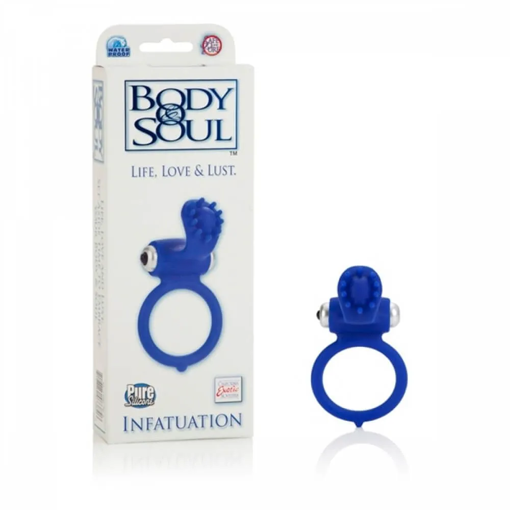 виброкольцо california exotic novelties body & soul infatuation, синее в Воронеже