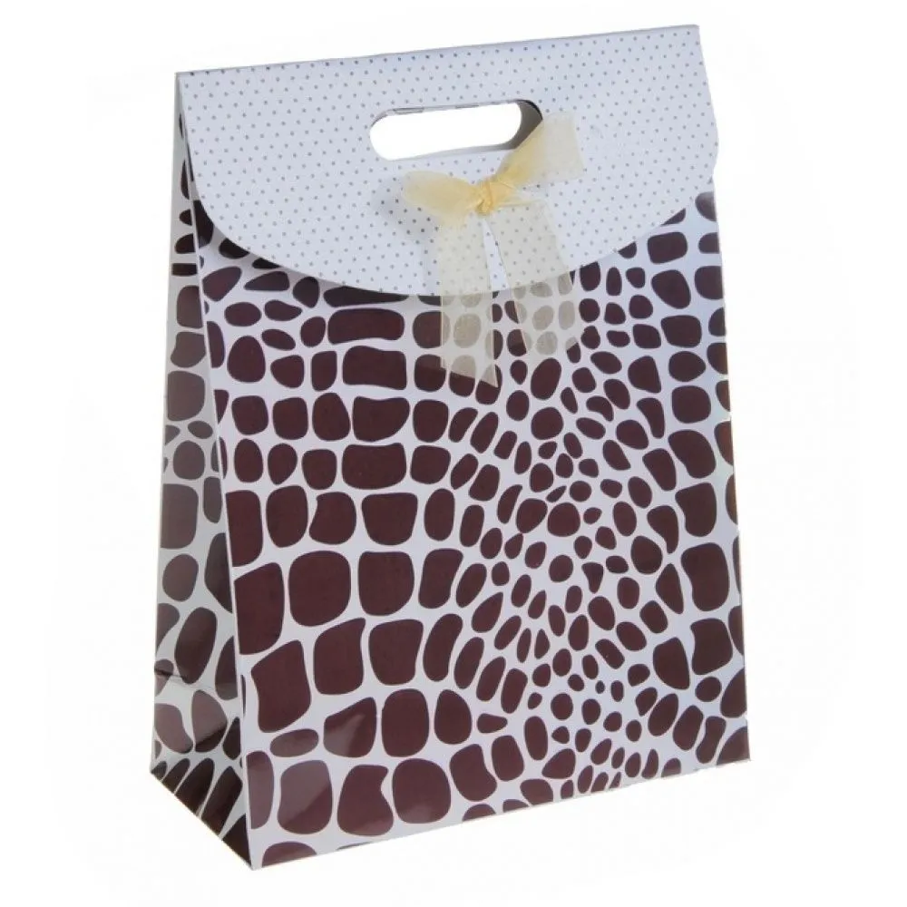 Пакет с клапаном "Мозаика", коричневый