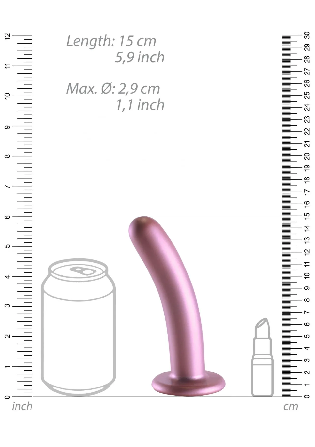 фаллоимитатор smooth g-spot - 14,5 см в Воронеже