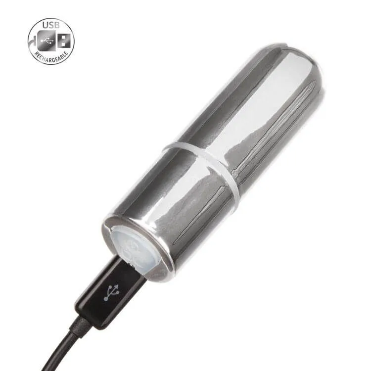 вибропуля california exotic novelties rechargeable mini bullet, серебристая в Воронеже