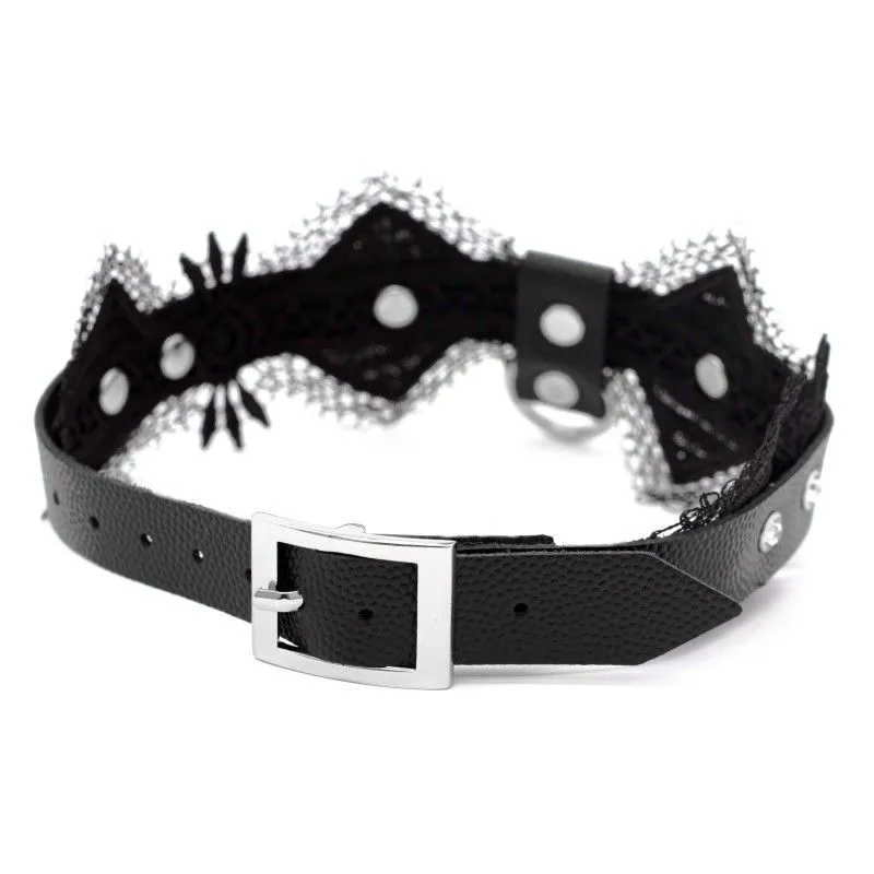 чокер с кружевом pinkrabbit чёрный в Воронеже