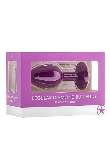 Анальная пробка с кристаллом Diamond Butt Plug (Medium)