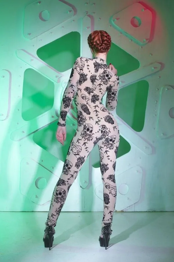 Эротическое комбинезон catanzaro beverly tattoo, белый в Воронеже