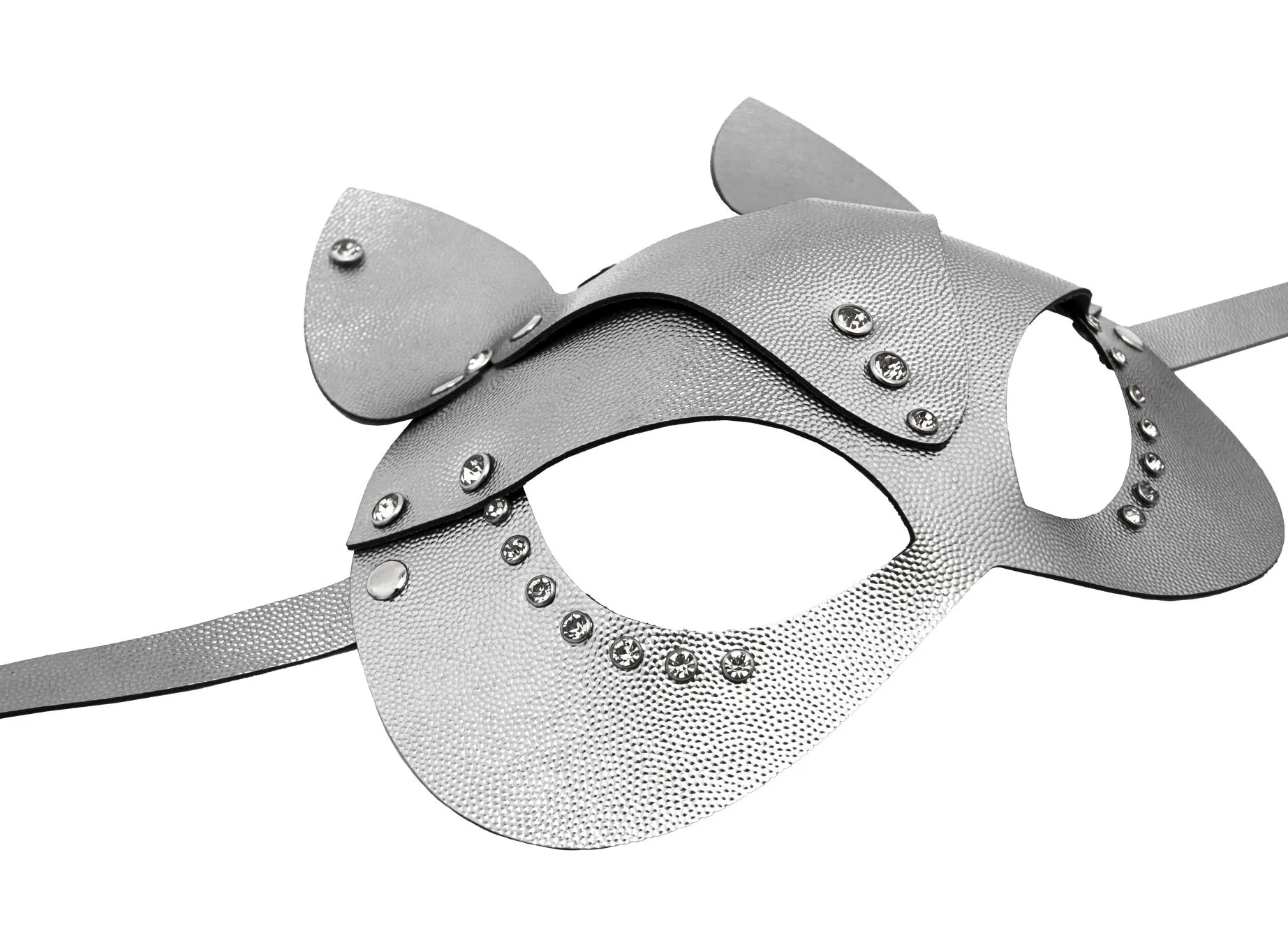 маска кошки со стразами pinkrabbit, серебро в Воронеже