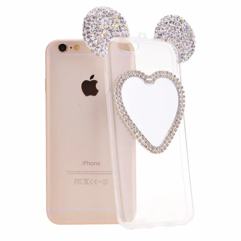 чехол с зеркальцем на iphone 6-6s, белый в Воронеже