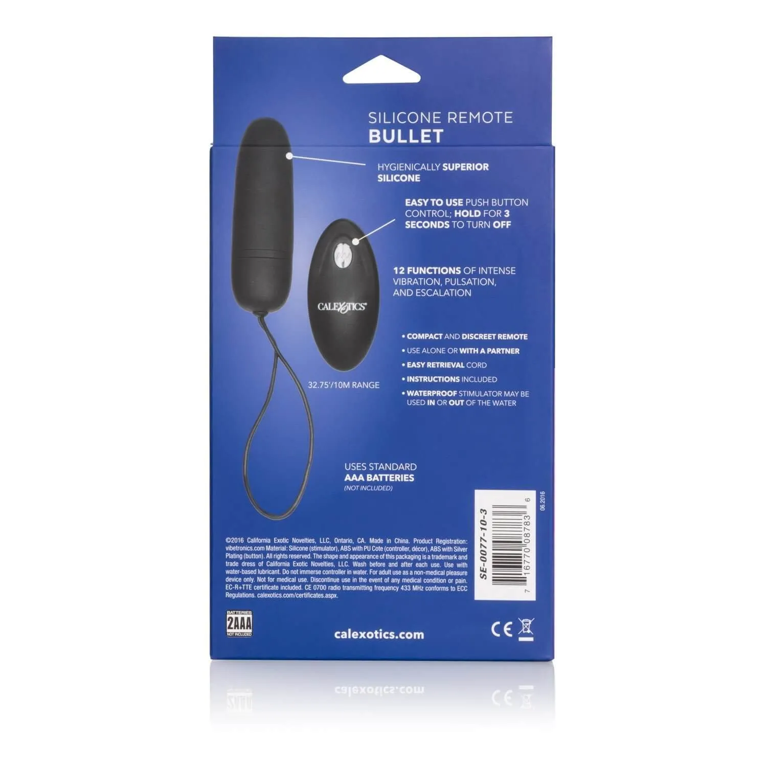 вибропуля на ду california exotic novelties silicone remote bullet, черная в Воронеже