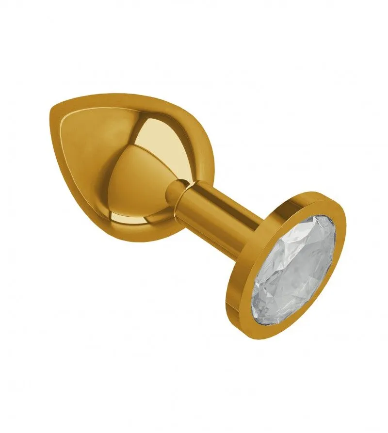 втулка золото средняя с прозрачным кристаллом в Воронеже