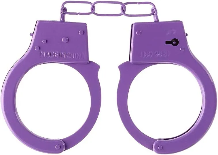 наручники металлические beginner's handcuffs, фиолетовые в Воронеже