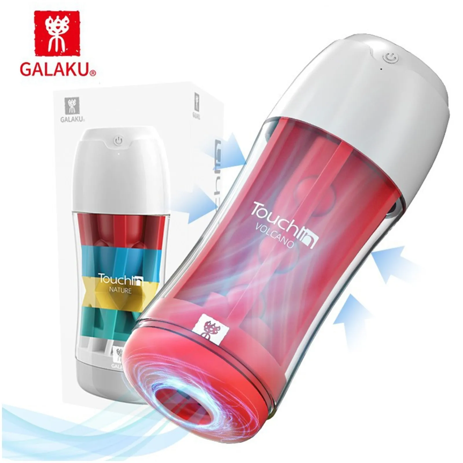 мастурбатор galaku cup  volkano, с вибрацией, красный в Воронеже