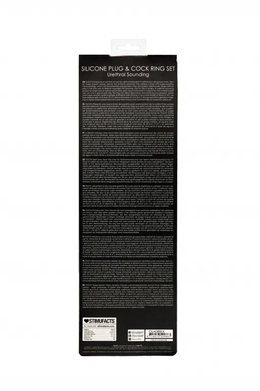 стимулятор уретры с кольцом на головку silicone plug & cock ring set в Воронеже