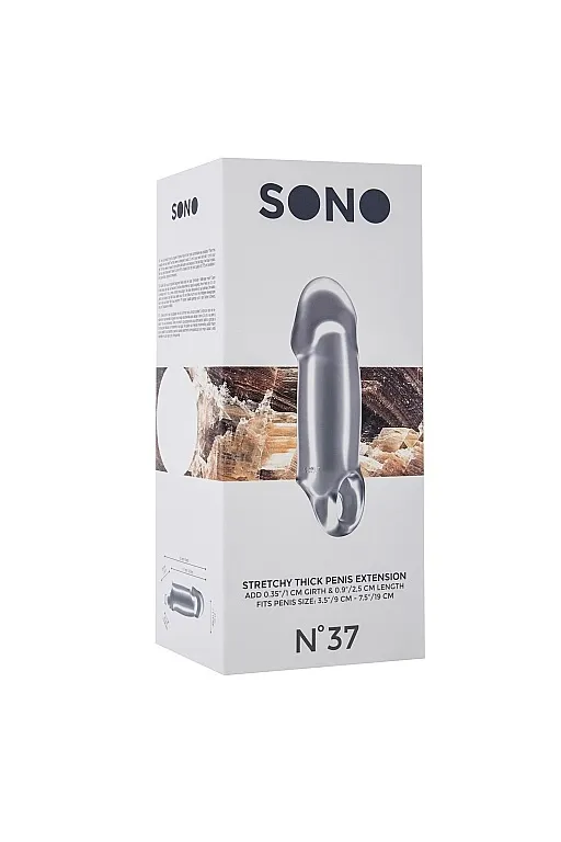 увеличивающая насадка закрытого типа с кольцом для фиксации на мошонке no.37 - stretchy thick penis в Воронеже