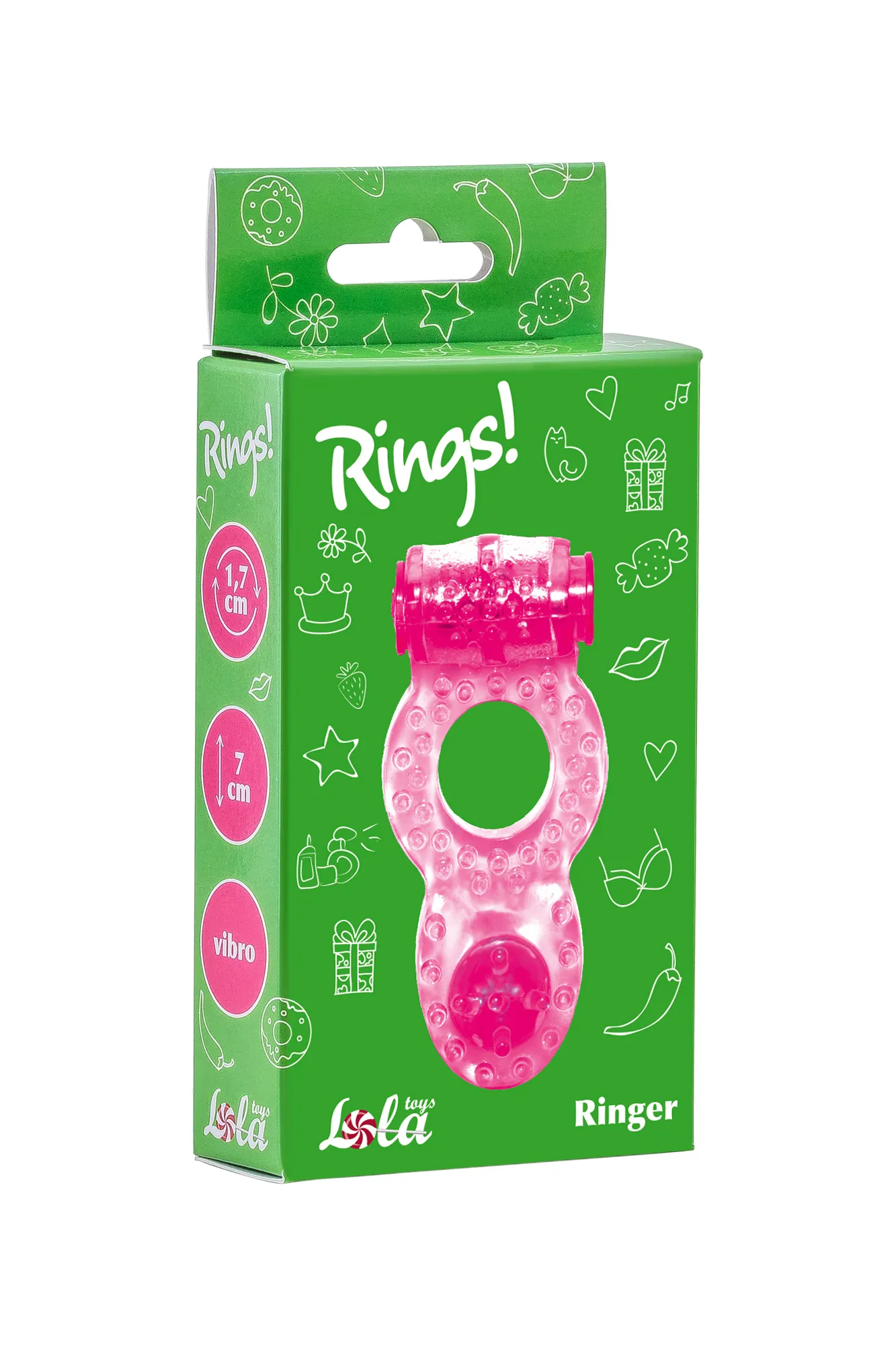 эрекционное кольцо с вибрацией rings ringer pink 0114-73lola в Воронеже