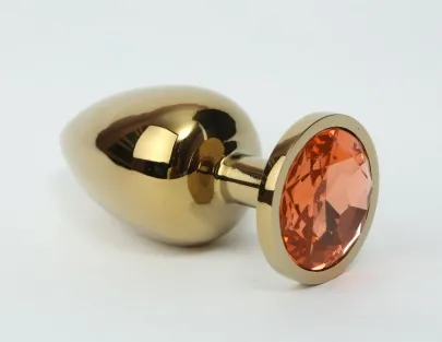 анальная пробка золотая с желтым кристаллом s 2,8 х 7,6 47059-mm в Воронеже