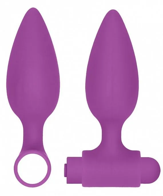 набор анальных стимуляторов shots media usb-rechargeable anal set, фиолетовый в Воронеже
