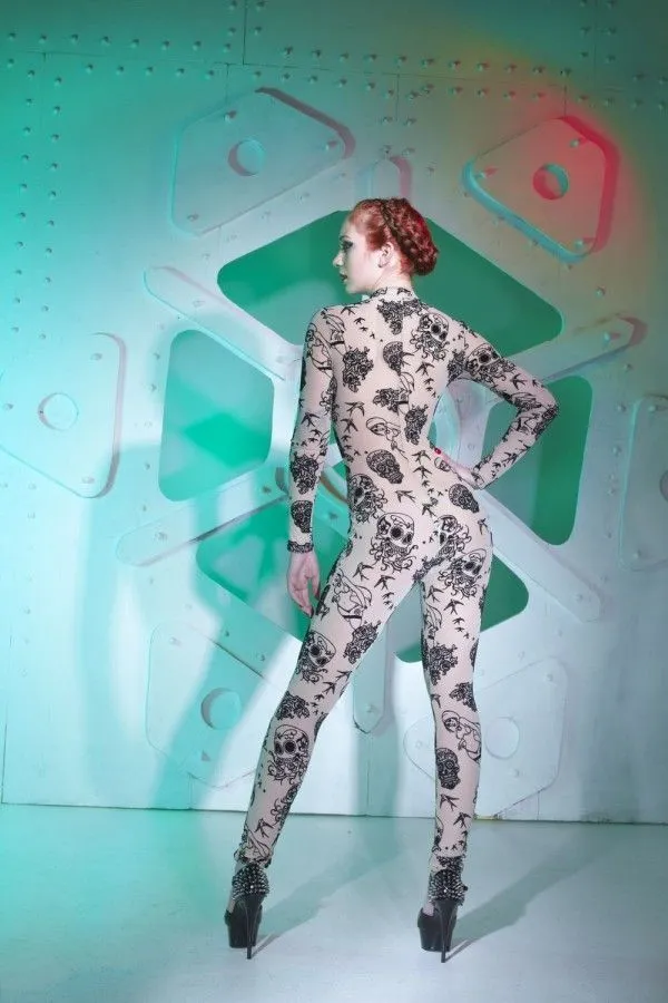 Эротическое комбинезон catanzaro beverly tattoo, белый в Воронеже