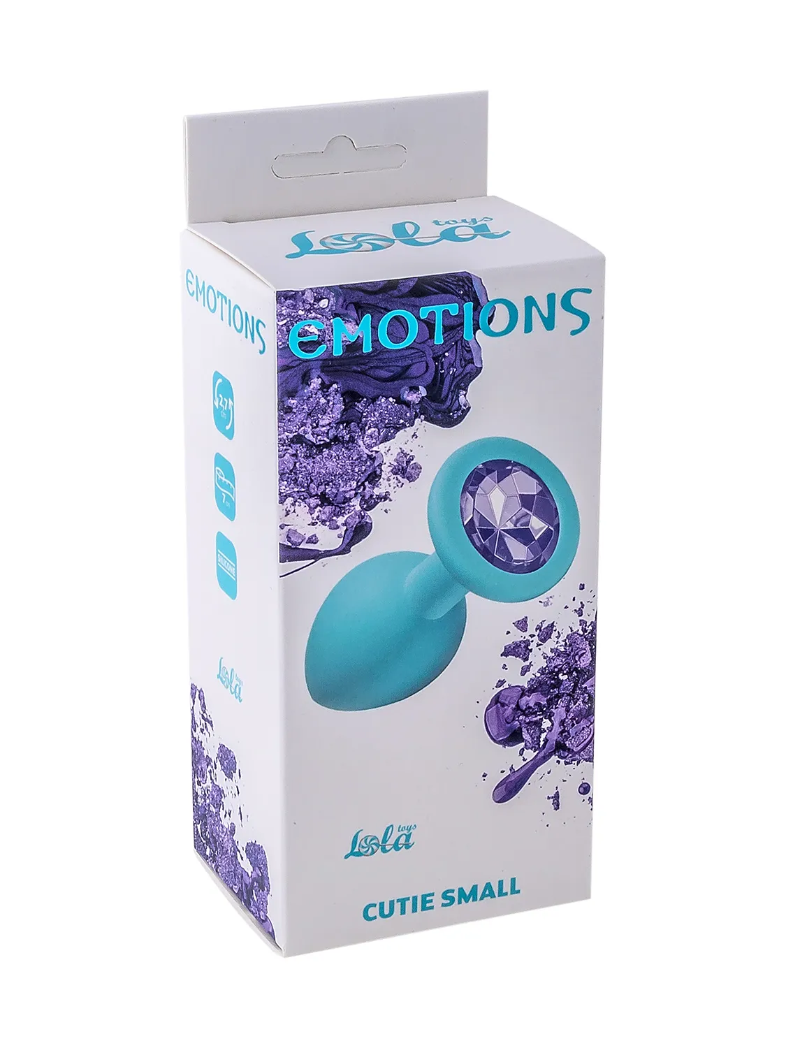 анальная пробка emotions cutie small turquoise light purple crystal 4011-05lola в Воронеже