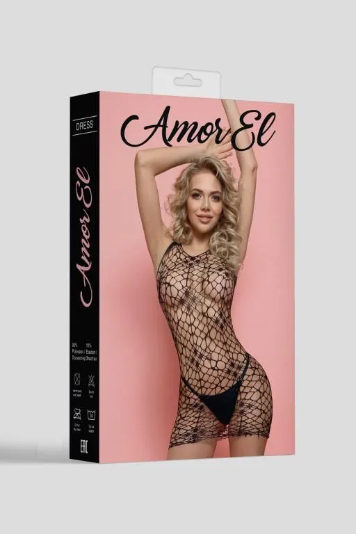 Эротическое мини-платье laura (s\l), черный в Воронеже