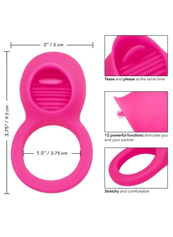 перезарежаемое эрекционное кольцо с имитацией оральных silicone rechargeable teasing tongue enhancer в Воронеже
