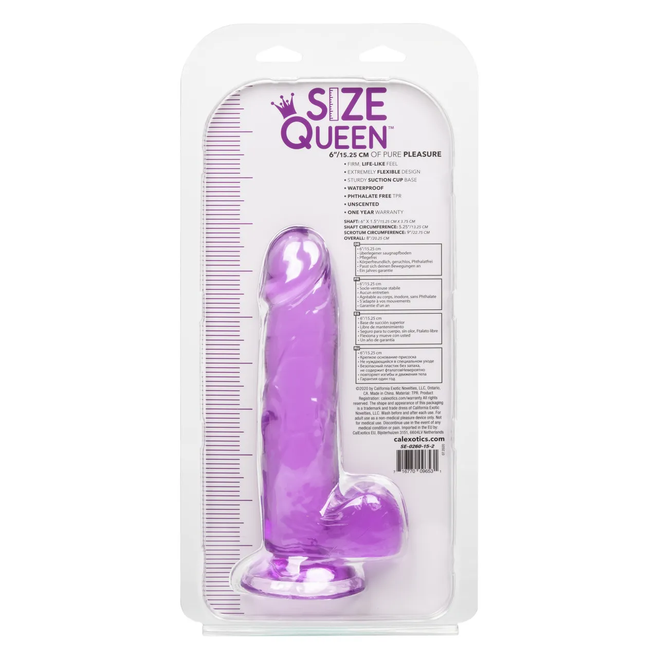 фалоимитатор size queen 6"/15.25 cm-purple в Воронеже