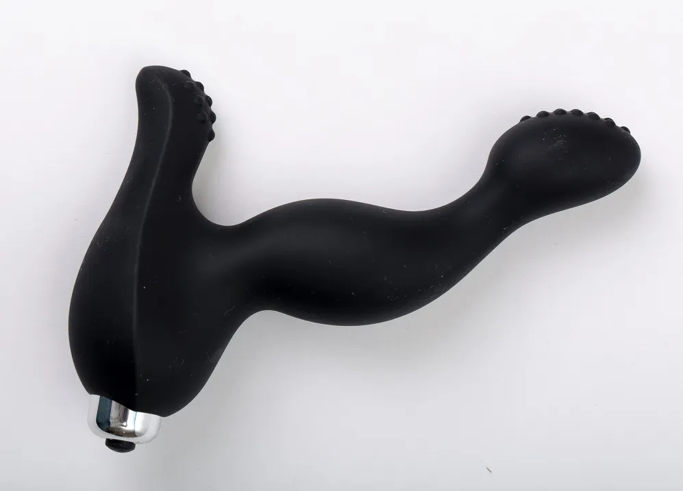 Вибромассажер черный для стимуляции точки G и клитора 47448-MM