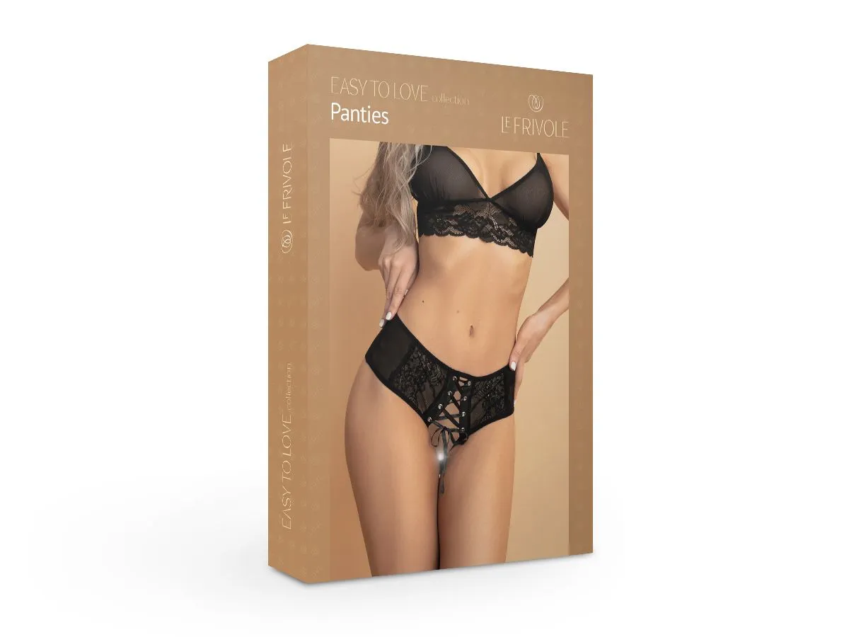 Эротическое искушающие шортики с доступом и декоративной шнуровкой спереди easy to love в Воронеже