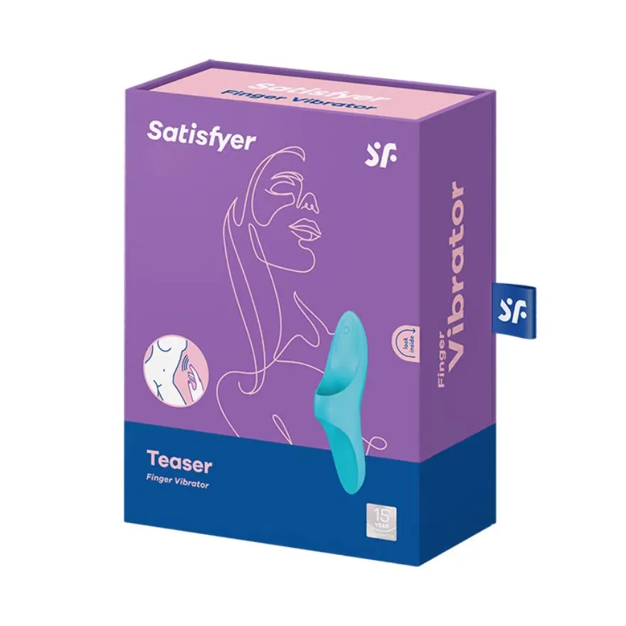 мини-вибратор на палец satisfyer teaser light, голубой в Воронеже