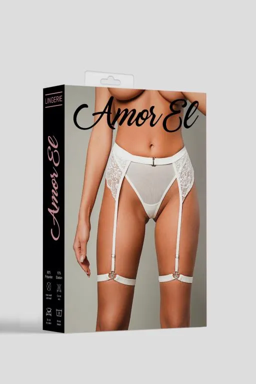 Эротическое женские трусики с поясом и гартерами l/xl cream в Воронеже