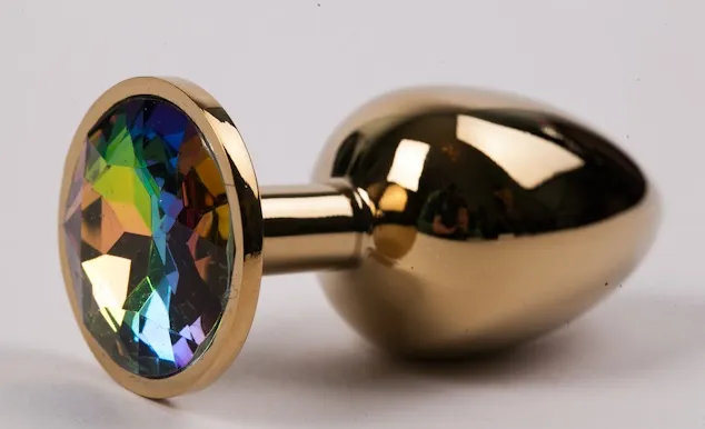 анальная пробка золото с радужным стразом s 47107-mm в Воронеже