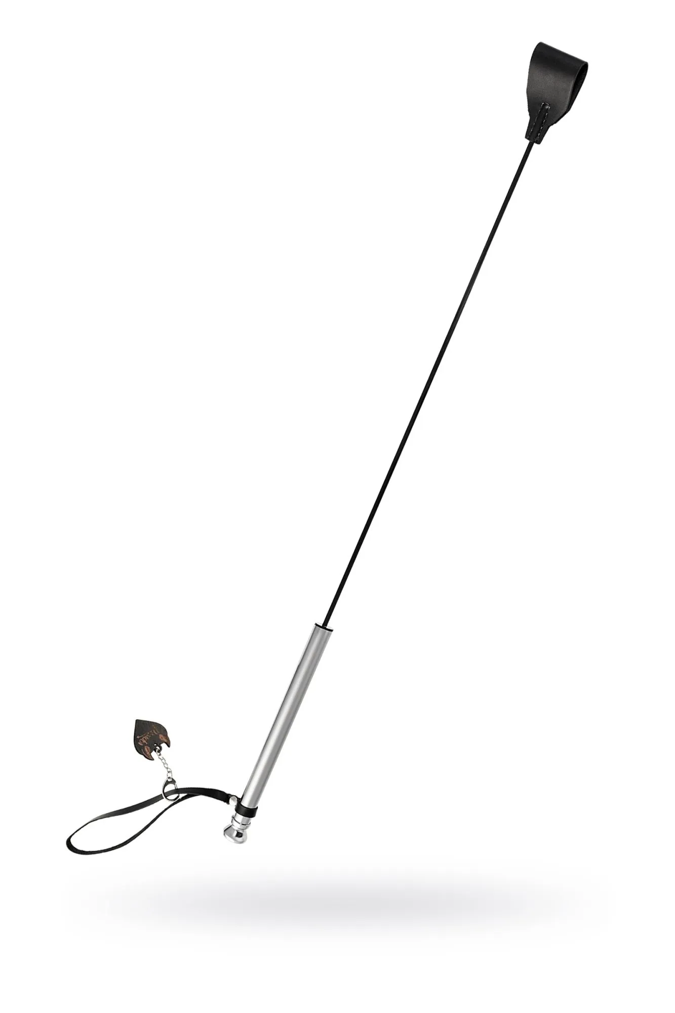 стек pecado bdsm, с металлической рукоятью, модель 2, натуральная кожа, чёрный в Воронеже